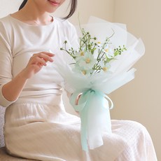 아스파시아 조화 말랑코튼 코스모스 비누꽃 꽃다발, 블루, 1개