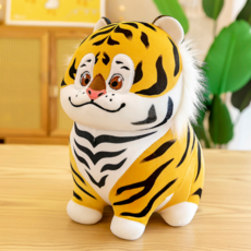 Haesol Yuhung老虎角色身體枕毛絨玩具, 橘子