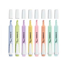STABILO 思筆樂 Swing Cool Pastel 熒光筆套組 8 支, 松石綠色、薄荷綠色、奶油桃色、粉紅色、黃色、粉紫色、藍色、萊姆綠色, 1組