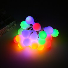 HOMETNER 聖誕櫻桃燈串 50燈 AA電池款, 混合色, 5m, 1套