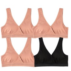 MOMBA 莫代爾V領哺乳內衣4件組