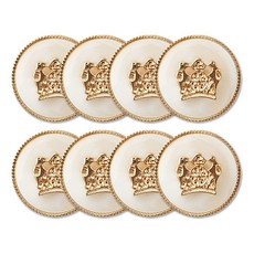 東大門鈕扣王 皇冠C 鈕扣 25mm, 8個, 白色G