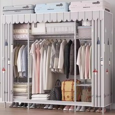 안일공간 튼튼한 시스템 행거 조립식 비키니 옷장 펜던트등, 그레이
