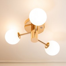 hit LIGHTING iBall 三燈感應燈 E30889, 1個, 金色 + 白色