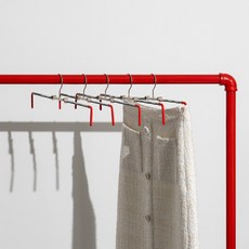 MAWA 防滑Rofit37褲裙衣架, 紅色, 5個