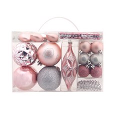 MORIANN 聖誕節裝飾球 裝飾品 可愛全套 50入, 混合色, 6種