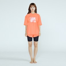 soleil 女款夏威夷日寬鬆版型修飾身形防磨衣短袖上衣