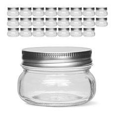 Mir韓國玻璃瓶 + 經典Mir罐鐵蓋銀色套組, 24套, 150ml