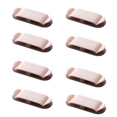 BUBU 黏貼式多用途電線整理夾 粉紅色, 8個