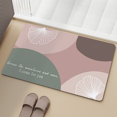 위더홈 은행잎 포인트 논슬립 매트, 핑크