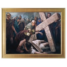 이요한 화백 캔버스 성화 21 십자가 행진 11, 골드3