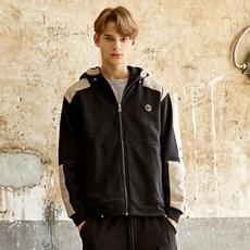 CUSTOMUS 男款梭織拼色運動環形刺繡連帽外套 CFS23FKHJ901