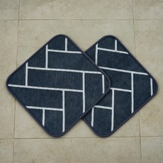 3D 人字紋透氣網眼坐墊 2入, 深灰色