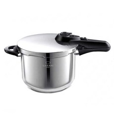 CASANI 電磁爐適用PRAZNO系列不鏽鋼壓力鍋 8L, 23.5cm, 銀色 黑色