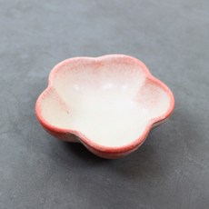 Dalsogum 韓國製造 櫻花阿芙佳朵優格甜點碗 小, 白色 + 粉紅色, 1個