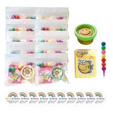 幼兒園生日回禮組：拼圖遊戲 + 培樂多黏土 + 彩虹筆 + 貼紙, 顏色隨機, 10組