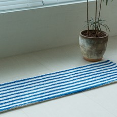 인룸 세일러 스트라이프 소프트 주방 발매트, 블루
