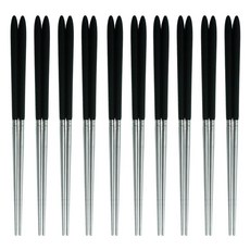 優質不銹鋼真空筷子 10入組, 黑色的, 10個筷子