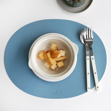 ade.l 蛋形皮革迷你餐墊, 藍色, 324 x 252 mm, 2個