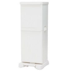 Lily Bean 直立式雙層分類回收箱, 白色, 32.5 x 28.5 x 81cm