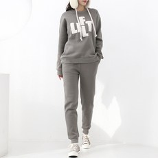 SOON2DLE 女士 Pogeul 貼片運動衫 + 訓練慢跑褲套裝