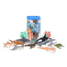 DINOLAP Animal Planet 纖巧桶裝海洋動物公仔13件組, 1套