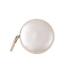 Good Prep 圓形皮革迷你捲尺 白色, 1個, 100cm