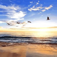 PIPO DIY 風景畫繪畫套組 40 x 50 cm, 自由(Q3082), 1個