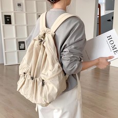 플랜데이 여성용 캐주얼 쓰리 포켓 스트링 백팩