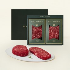 우텐더 1++ 스테이크 선물세트 1kg 등심 250g 2p + 채끝 250g + 안심 250g, 1세트