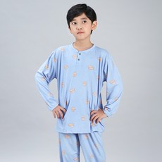 FOXCLUB 兒童系列 甜心地瓜蜜桃絨睡衣上下套組