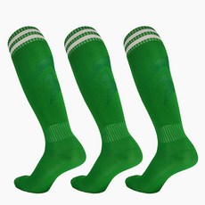 남성용 축구 논슬립 스포츠 니삭스, 그린, 3세트
