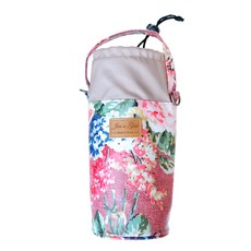 manhaengshop Happy Tool 繪圖圖案插畫保溫保冷隨行杯套, 野餐花朵, 1個