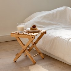 LIVING SOOP 原木折疊迷你凳椅 大, 自然色, 1個