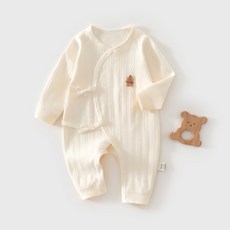 STARDOOR 嬰兒可愛迷你熊刺繡貼連身衣