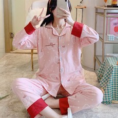 孕婦草莓睡衣上下套裝