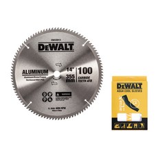 DEWALT 得偉 鋁圓鋸片 355 x 25.4 x 100 mm DWA30013+Cool Tosh 隨機套組, 1套
