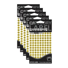 쁘띠팬시 칼라분류용 라벨스티커 HR305, 5개