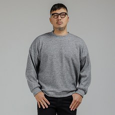 파이브엑스라지 남성용 빅사이즈 베이직 니트 오버핏 긴팔 맨투맨