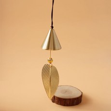 소유공간 나뭇잎 골드 다용도 도어벨 S261-0166ON, TYPE4