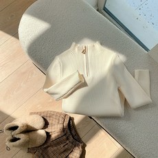 女童套頭拉鍊領針織Beteen毛衣