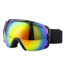 NAYASTYLE 防寒防風滑雪護目鏡, DJYJ-04-3 黑色(鏡框) + 紅色(鏡面)