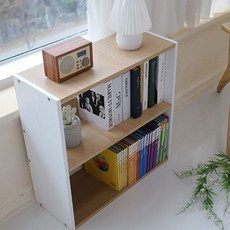 WOOD REPUBLIC Lumi 低款書櫃, 2層, 混搭色