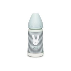suavinex 蘇維妮 Hygge 優質PA奶瓶 圓形奶嘴 3段流速, Whisker Mint, 270ml, 1個