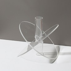 Black Tree 北歐壓克力圓形花瓶, 透明