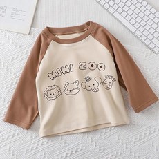 JOYMULTI 兒童迷你豬長袖拉克蘭T恤