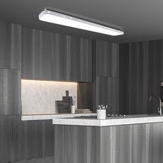 WONHA 無閃爍 薄型 LED 方形廚房吸頂燈 60W, 白色(吸頂燈), 白光(燈泡)