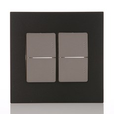 第一電氣工業 Adonis 開關 黑珍珠色 1路4開關 2聯用, 1個