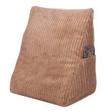 The Flow燈芯絨口袋靠背三角靠墊, 棕色