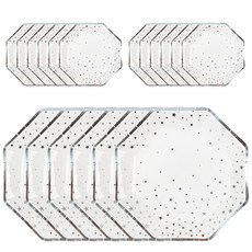 JOYPARTY 派對盤子閃爍星星銀 23 厘米, 3個, 6件